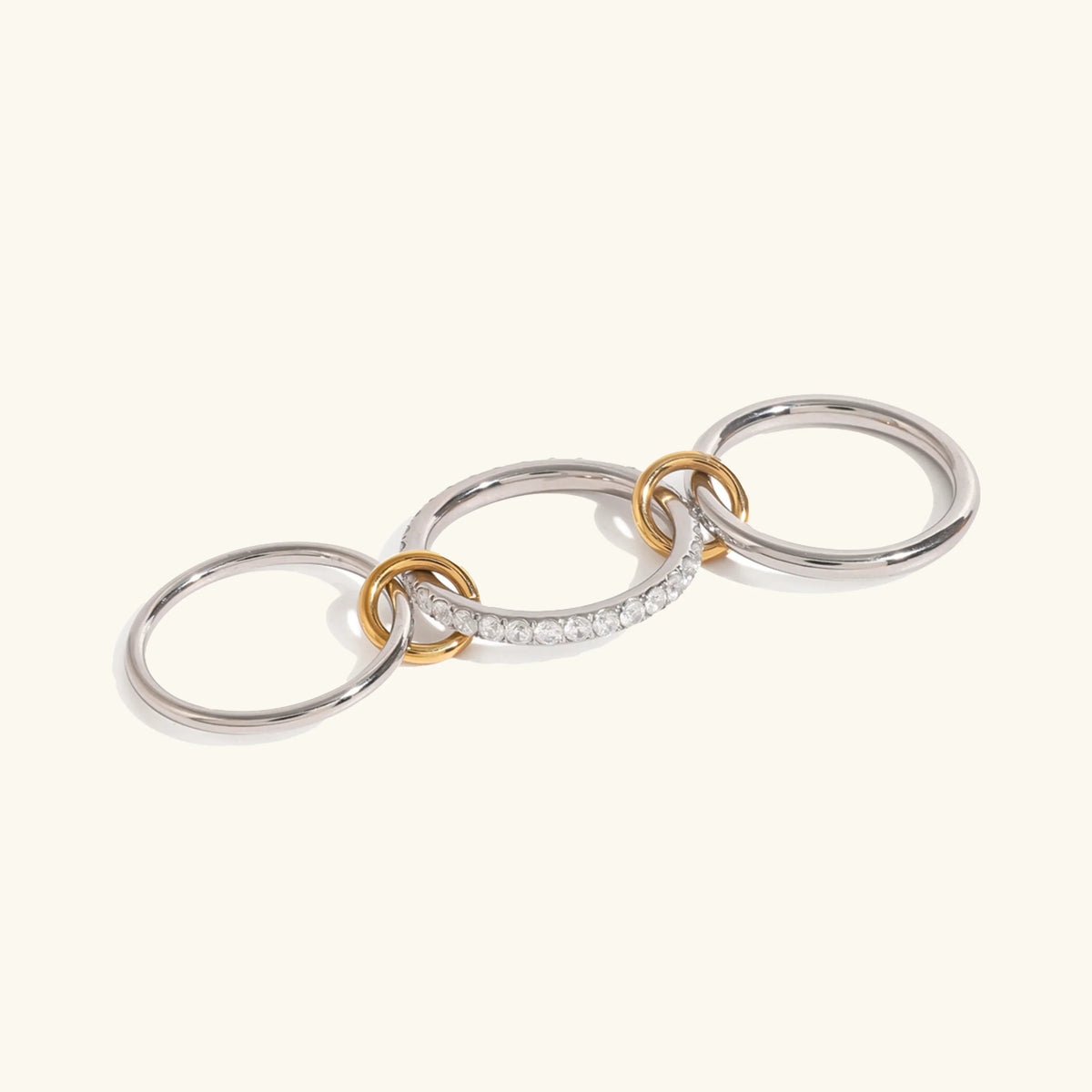 [Echo Fine]Desiree Stacked Diamond Ring
