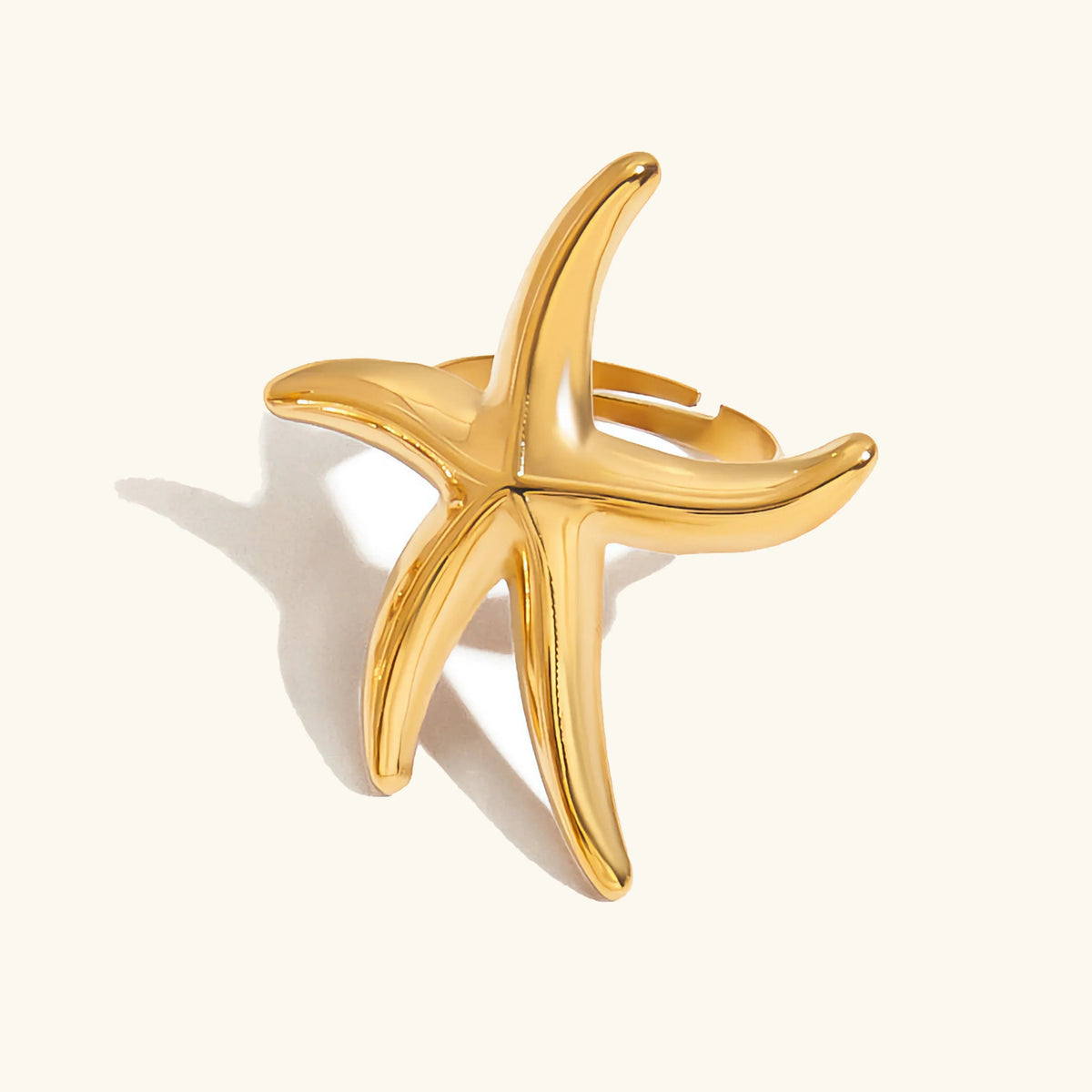 [Echo Fine]Oceanic Gold Starfish Ring