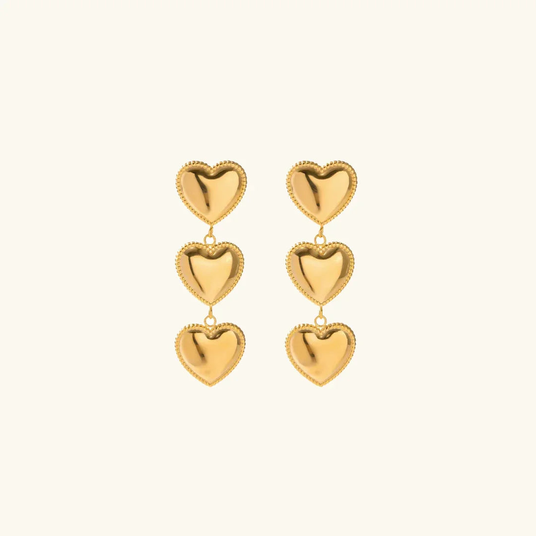 [Echo Fine]Aimee Gold Heart Earrings