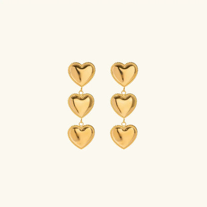 [Echo Fine]Aimee Gold Heart Earrings