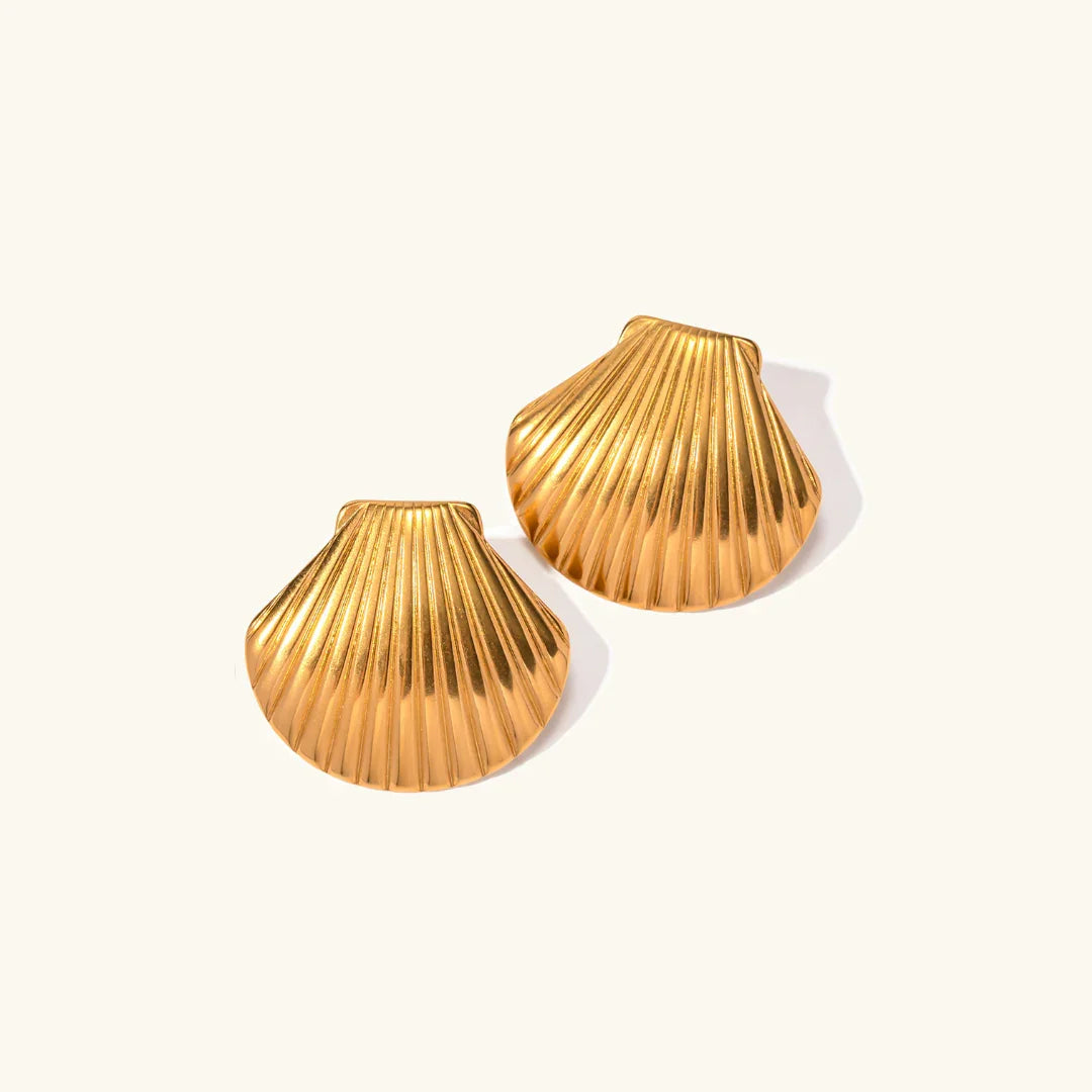 [Echo Fine]Nicole Seashell Gold Earrings