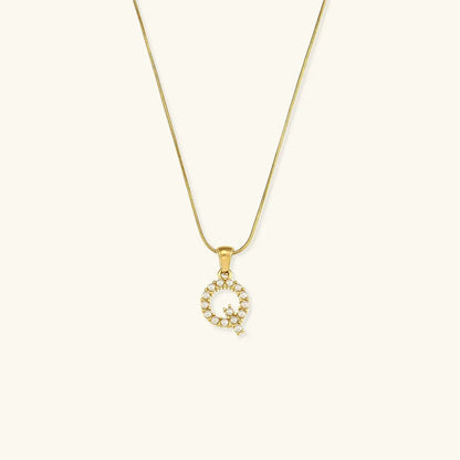 [Echo Fine]Augustine Initial Letter Pearl Necklace