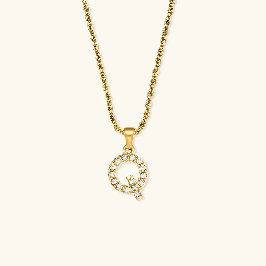 [Echo Fine]Maeve Letter Initial Diamond Necklace
