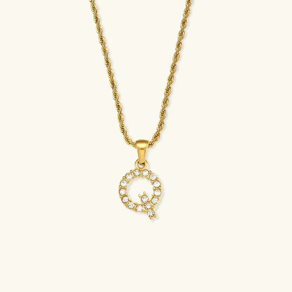 [Echo Fine]Maeve Letter Initial Diamond Necklace