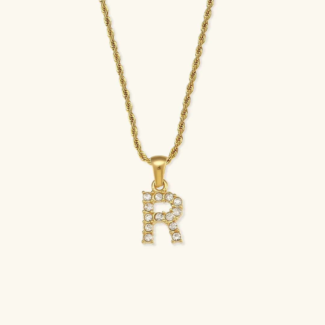 [Echo Fine]Maeve Letter Initial Diamond Necklace