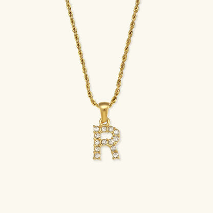 [Echo Fine]Maeve Letter Initial Diamond Necklace