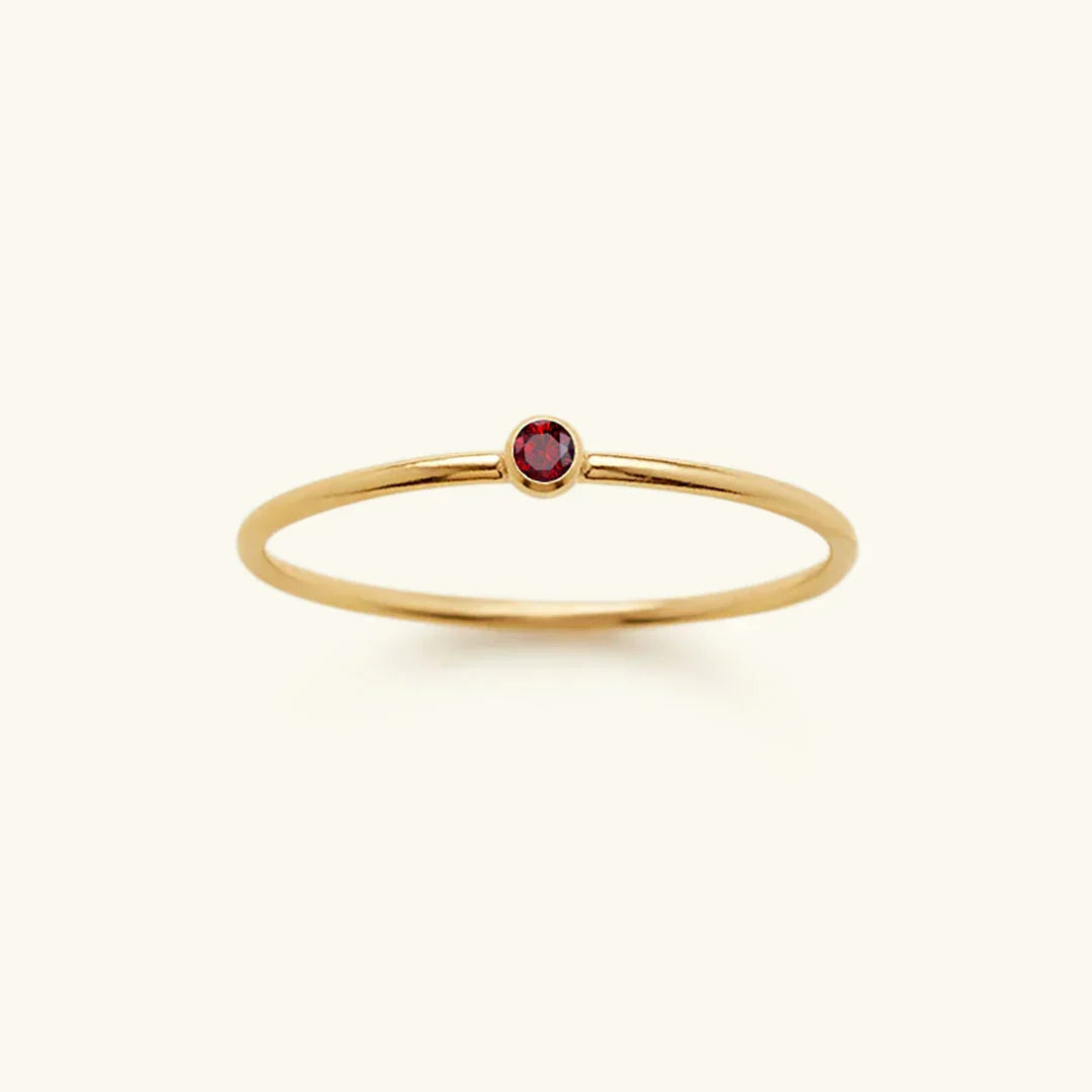 [Echo Fine]Amelia Birthstone Stacker Ring