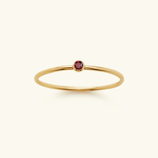 [Echo Fine]Amelia Birthstone Stacker Ring