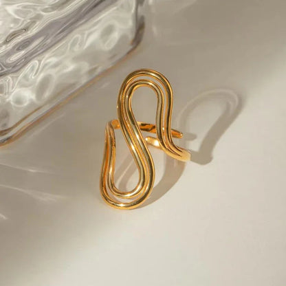 [Echo Fine]Halle Abstract Gold Ring