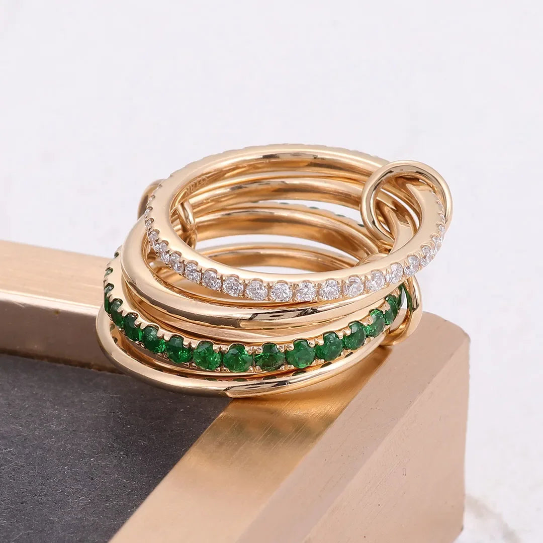 [Echo Fine]Imani Stacked Diamond Ring