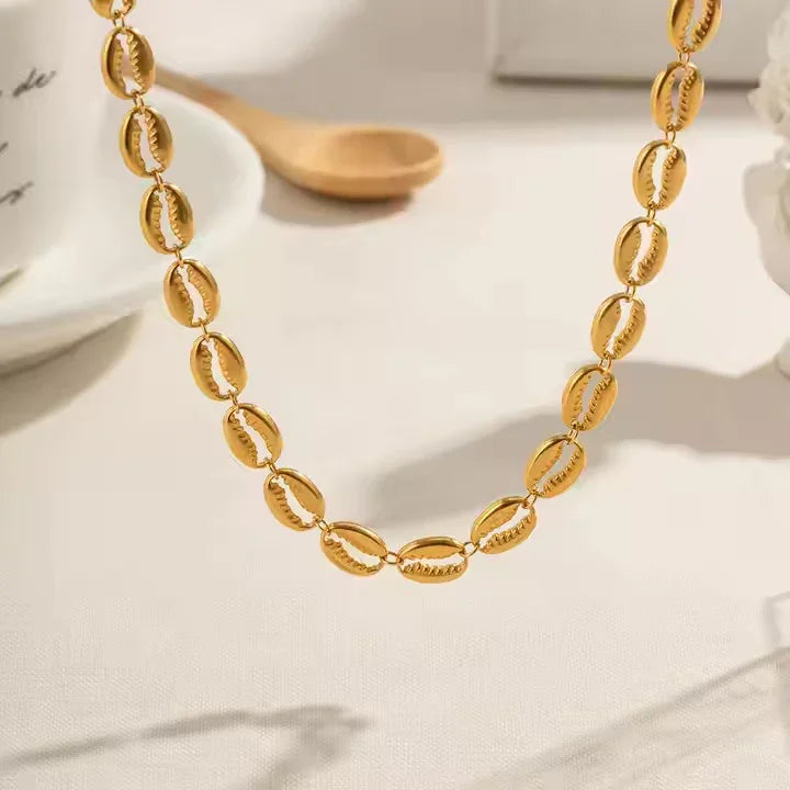[Echo Fine]Pacifica Gold Seashell Necklace