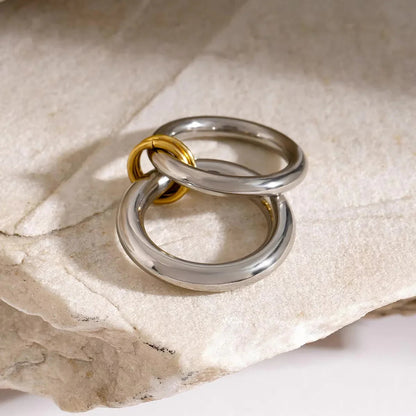 [Echo Fine]Dune Stacked Gold Ring