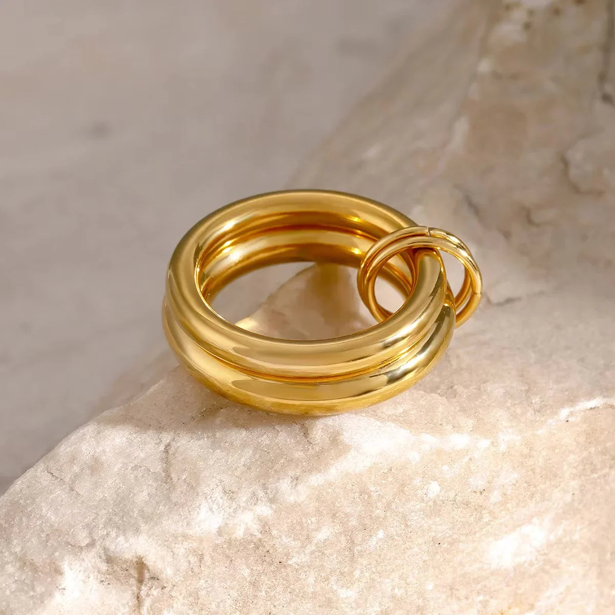 [Echo Fine]Dune Stacked Gold Ring