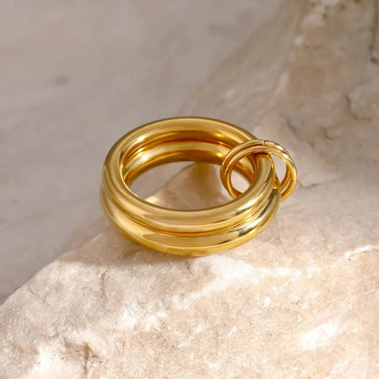 [Echo Fine]Dune Stacked Gold Ring
