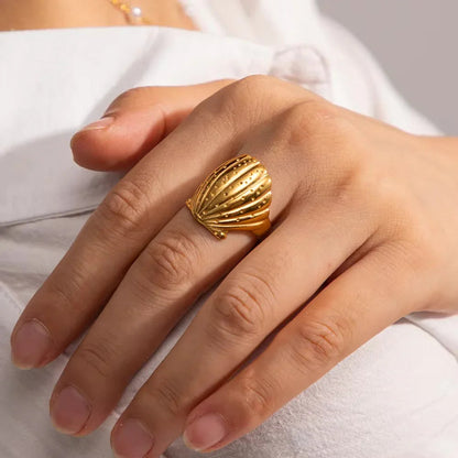 [Echo Fine]Aloha Gold Seashell Ring