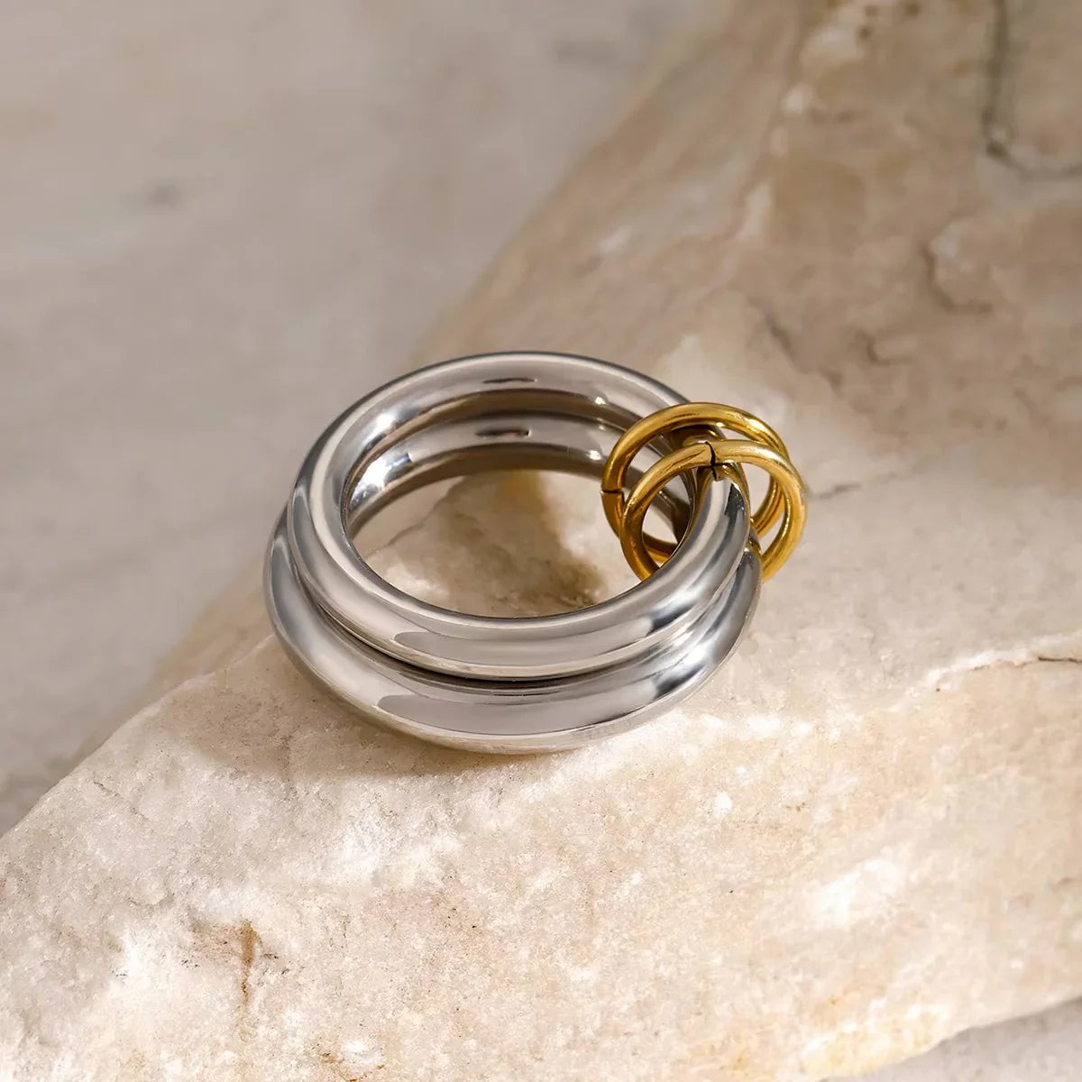 [Echo Fine]Dune Stacked Gold Ring
