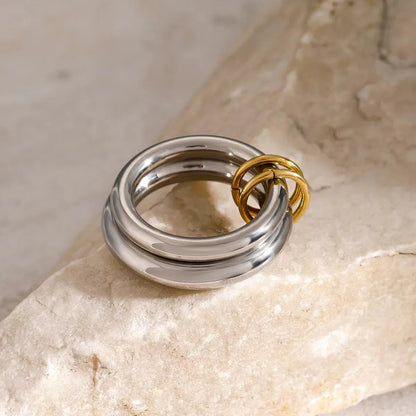 [Echo Fine]Dune Stacked Gold Ring