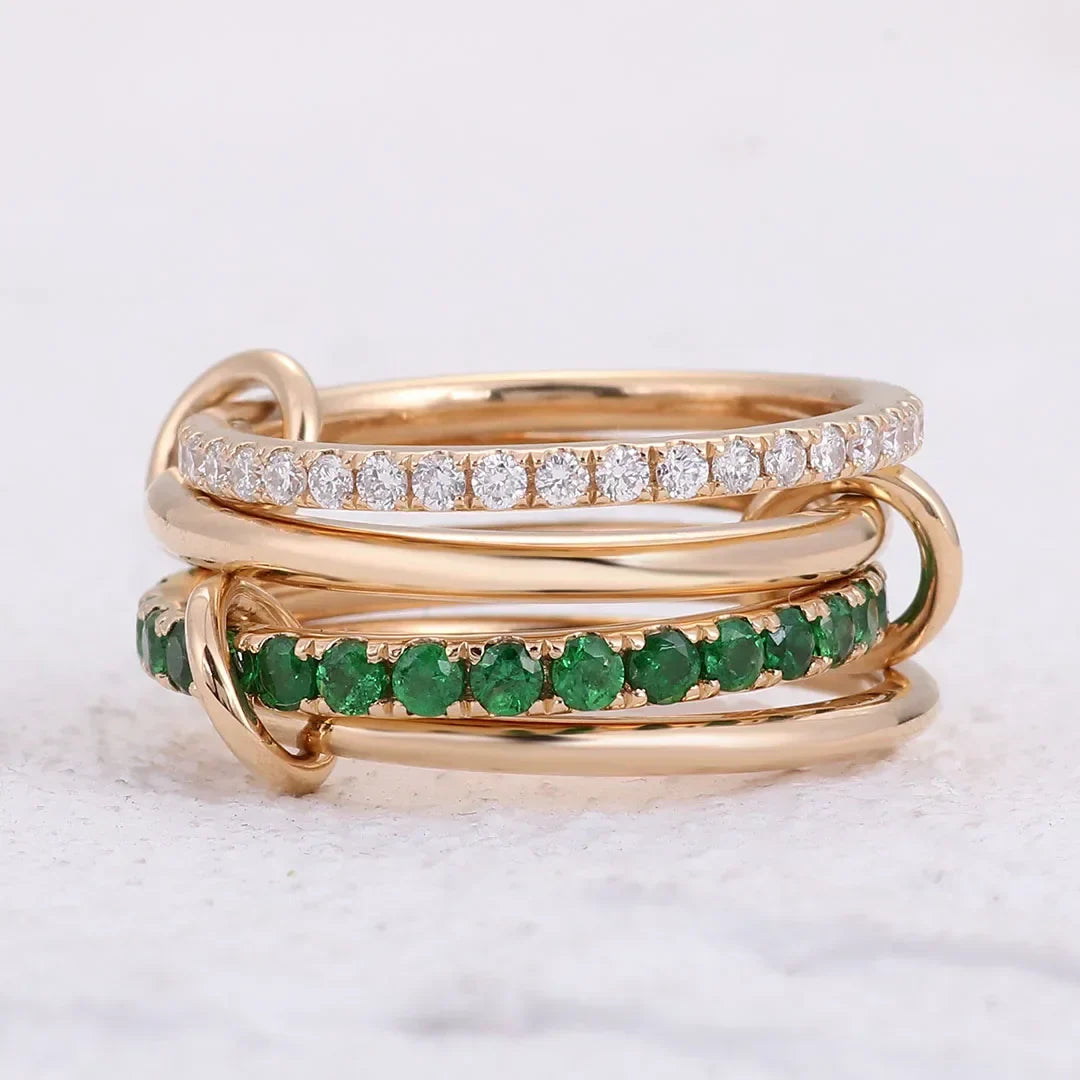 [Echo Fine]Imani Stacked Diamond Ring