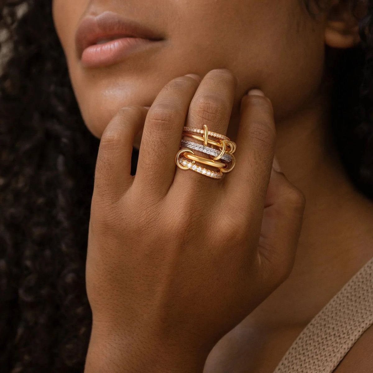 [Echo Fine]Blaise Stacked Diamond Ring