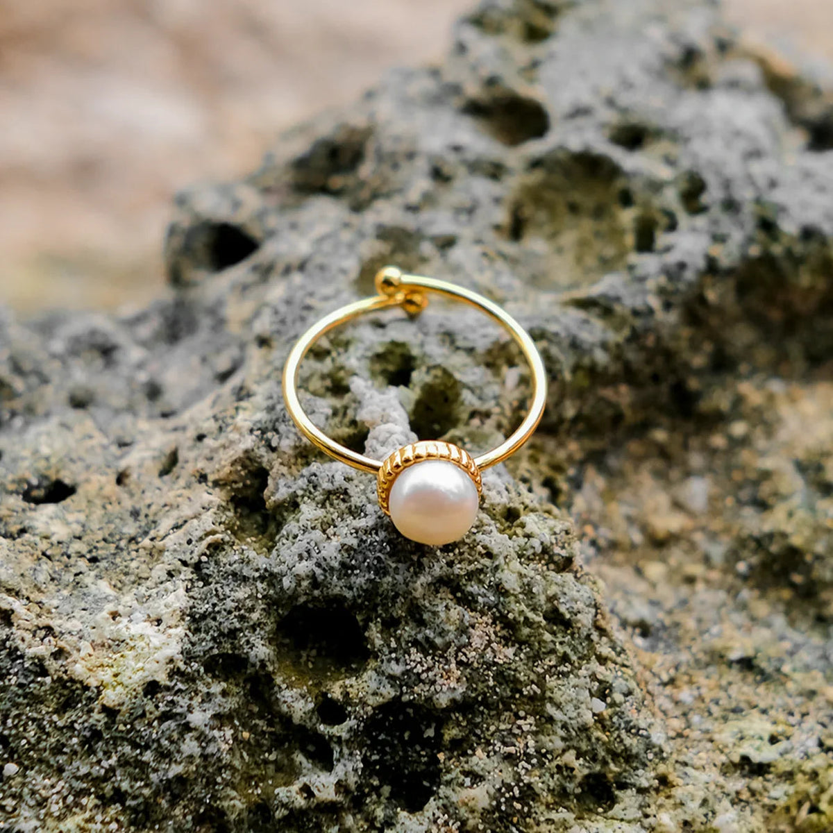 [Echo Fine]Solis Gold Pearl Ring