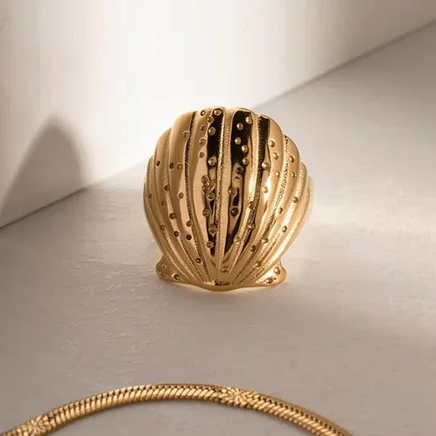 [Echo Fine]Aloha Gold Seashell Ring