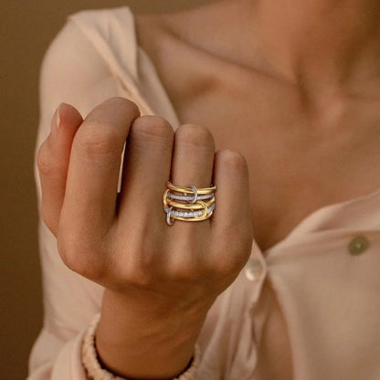 [Echo Fine]Vera Stacked Diamond Ring