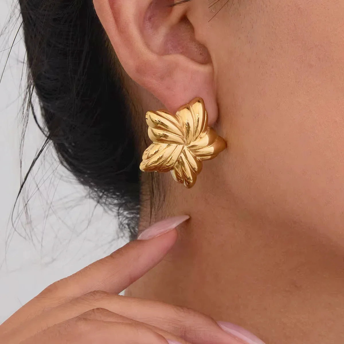 [Echo Fine]Thymes Gold Star Earrings