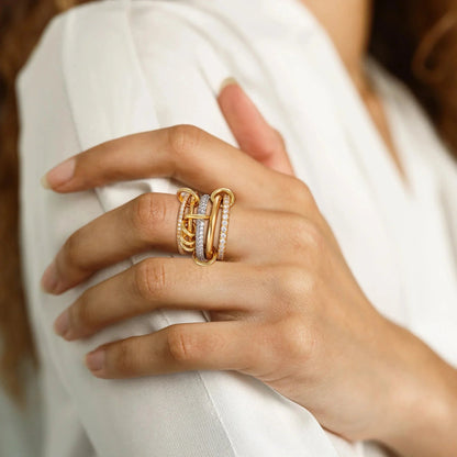 [Echo Fine]Blaise Stacked Diamond Ring