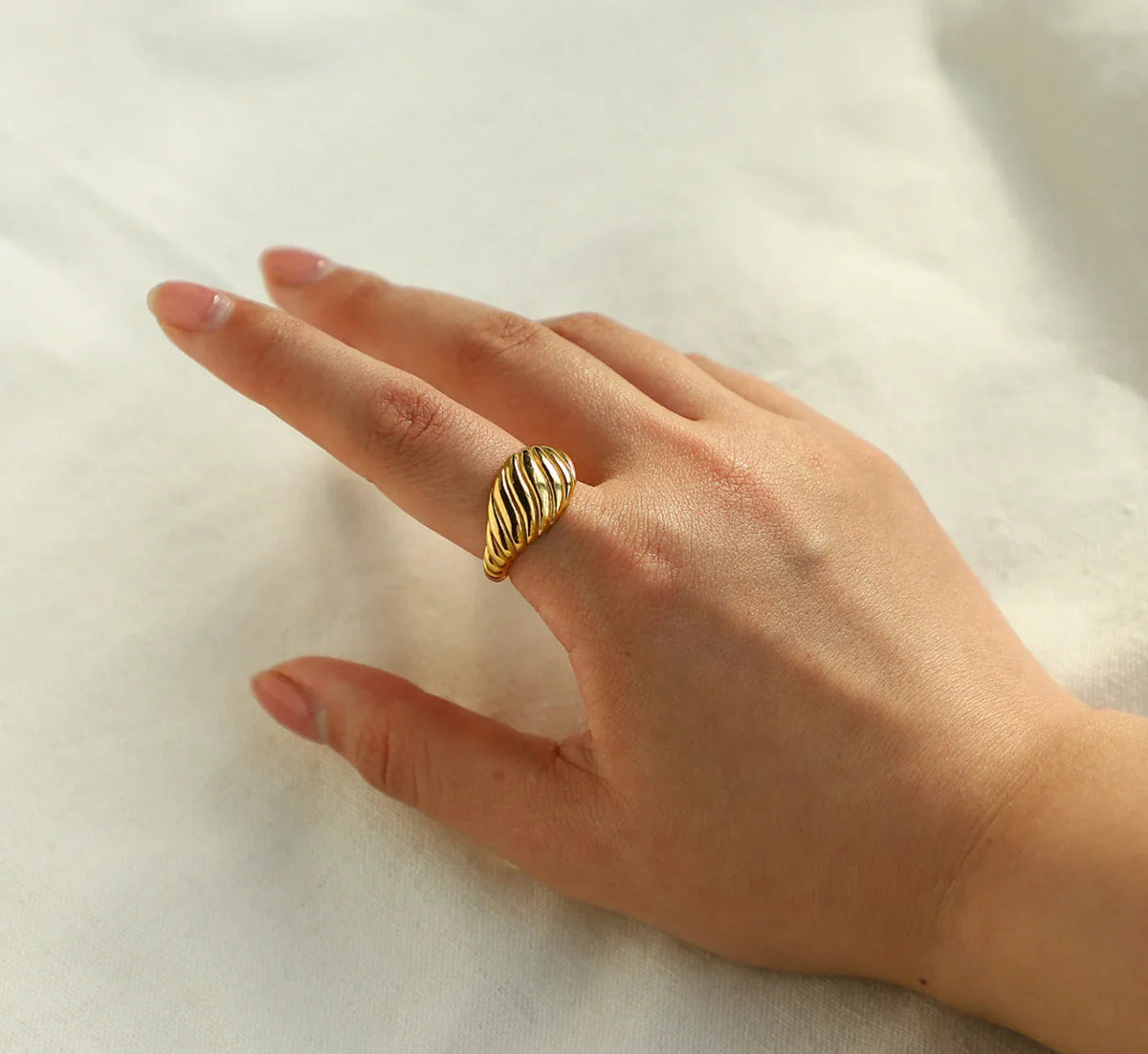 [Echo Fine]Mia Gold Croissant Ring