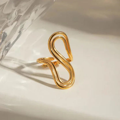 [Echo Fine]Halle Abstract Gold Ring