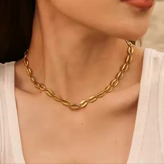 [Echo Fine]Pacifica Gold Seashell Necklace