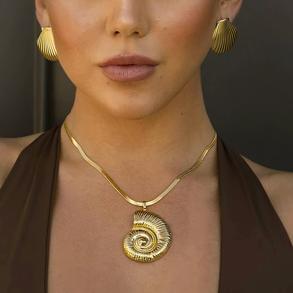 [Echo Fine]Cascadia Nautilus Gold Necklace