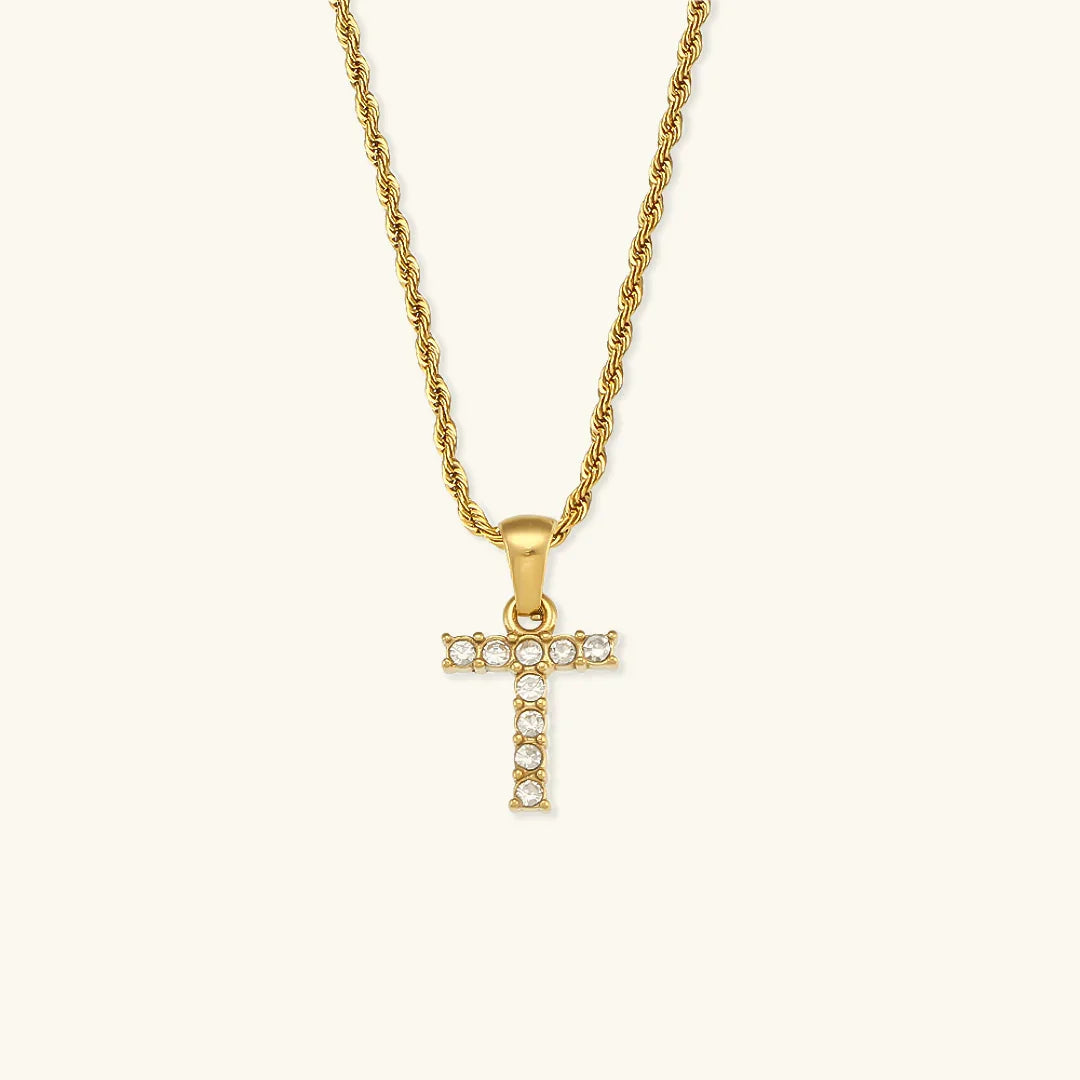 [Echo Fine]Maeve Letter Initial Diamond Necklace
