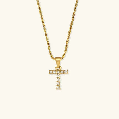 [Echo Fine]Maeve Letter Initial Diamond Necklace