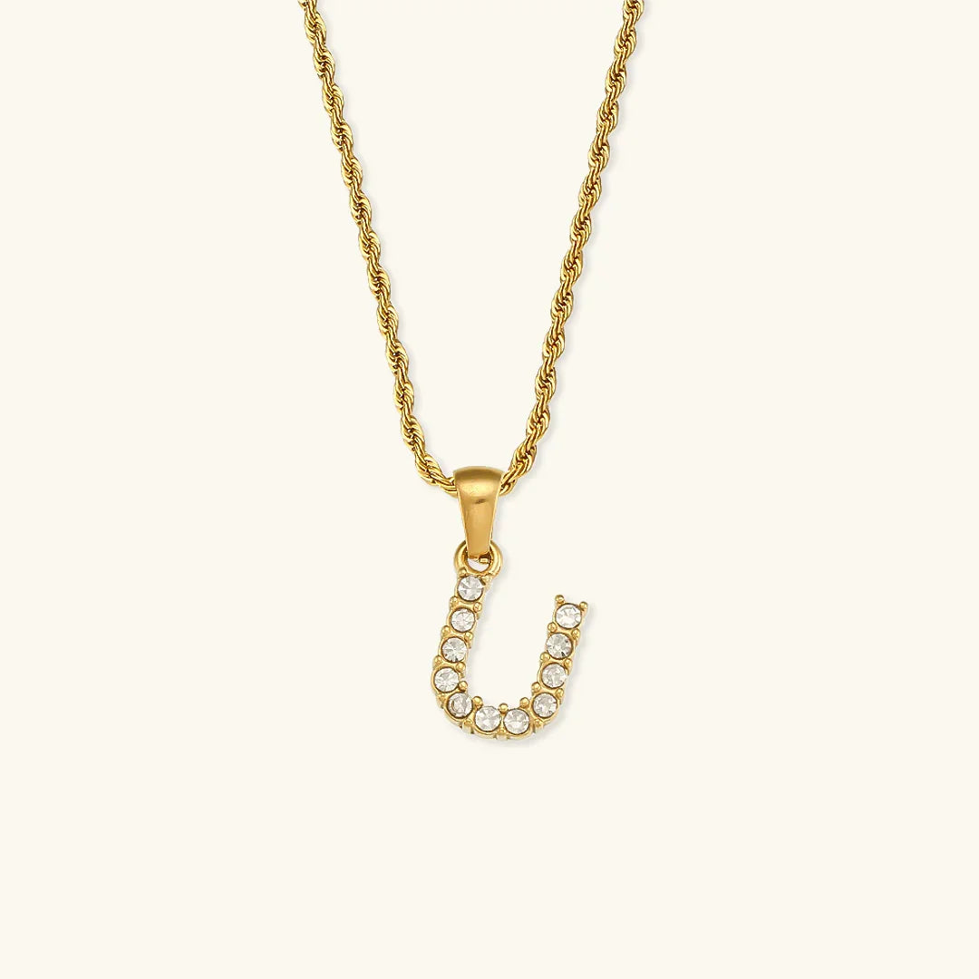 [Echo Fine]Maeve Letter Initial Diamond Necklace
