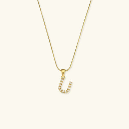 [Echo Fine]Augustine Initial Letter Pearl Necklace