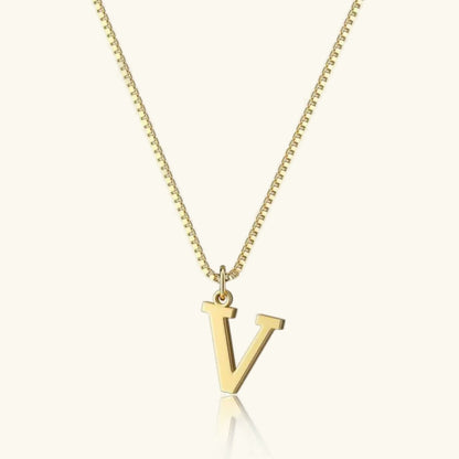 [Echo Fine]Therese Letter Initial Gold Necklace