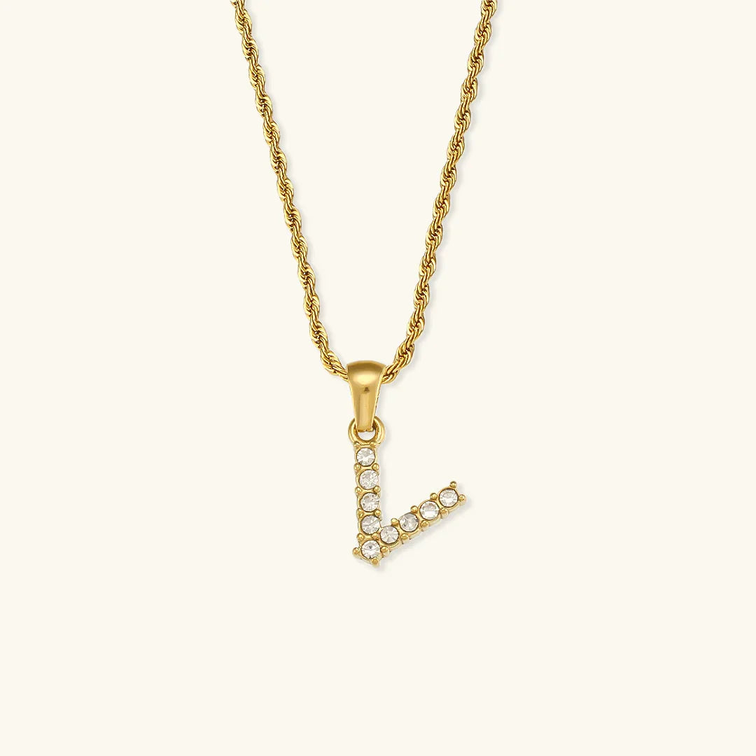 [Echo Fine]Maeve Letter Initial Diamond Necklace