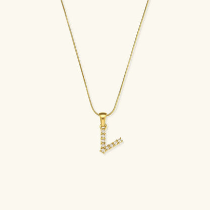 [Echo Fine]Augustine Initial Letter Pearl Necklace