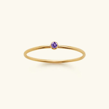 [Echo Fine]Amelia Birthstone Stacker Ring