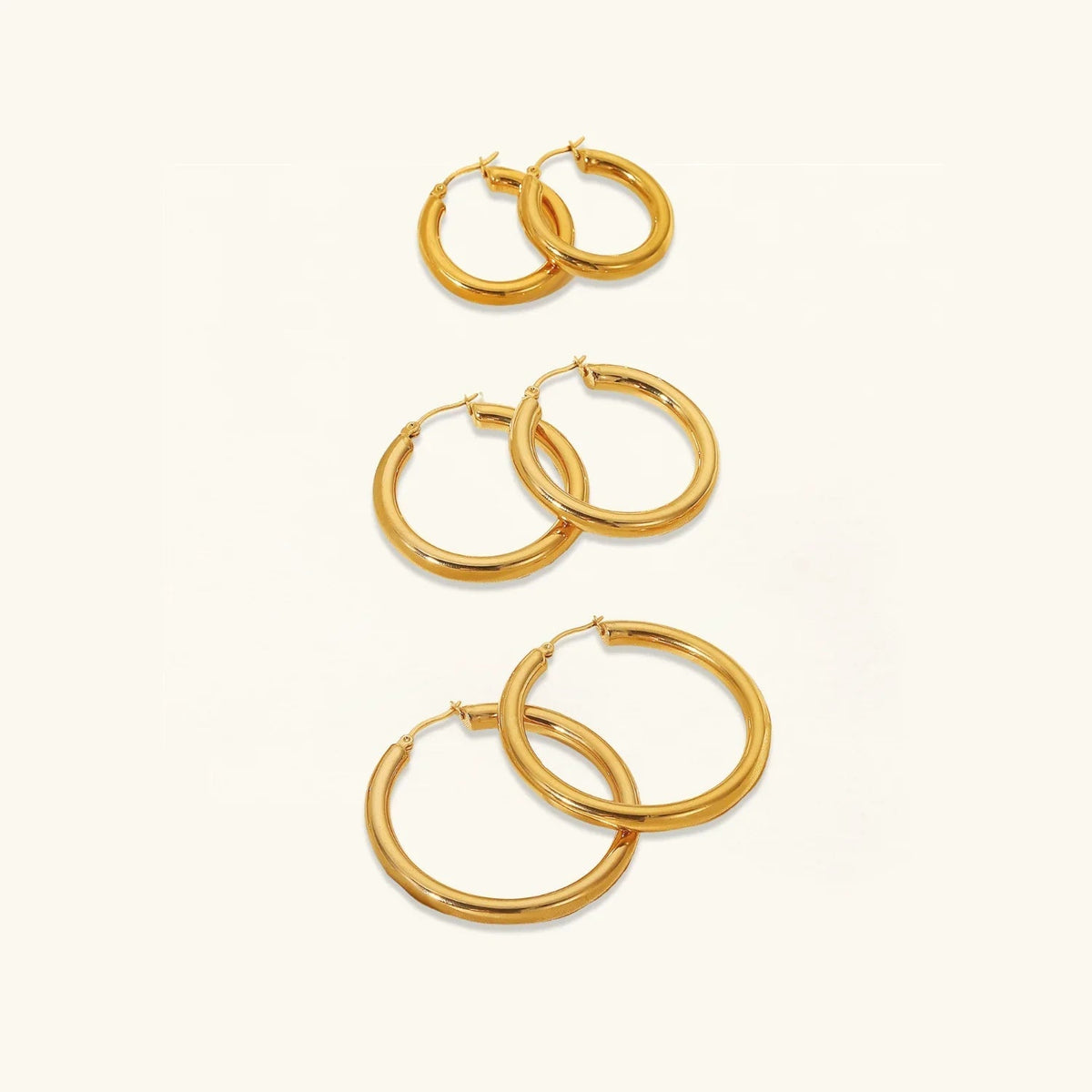 [Echo Fine]Wide Hoop Earrings