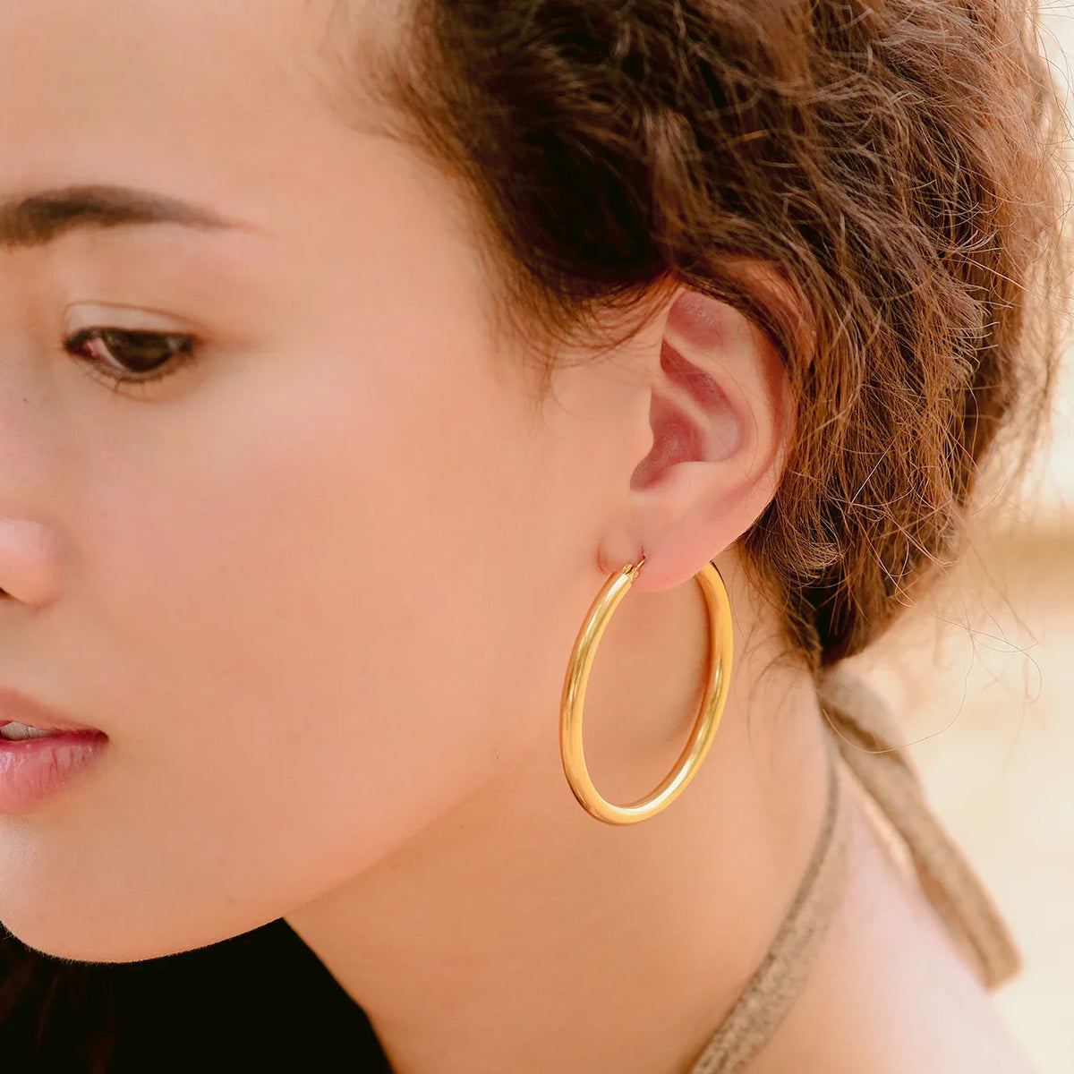 [Echo Fine]Wide Hoop Earrings