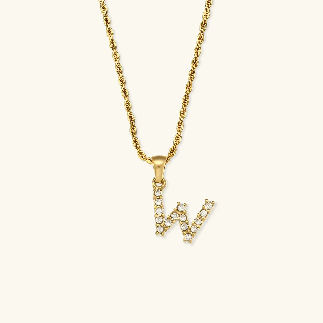 [Echo Fine]Maeve Letter Initial Diamond Necklace