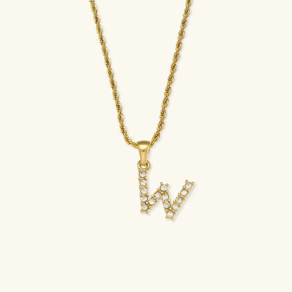[Echo Fine]Maeve Letter Initial Diamond Necklace