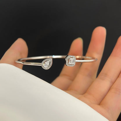 [ECHO]JONC FLEX MY TWIN TOI & MOI SILVER DIAMOND BRACELET