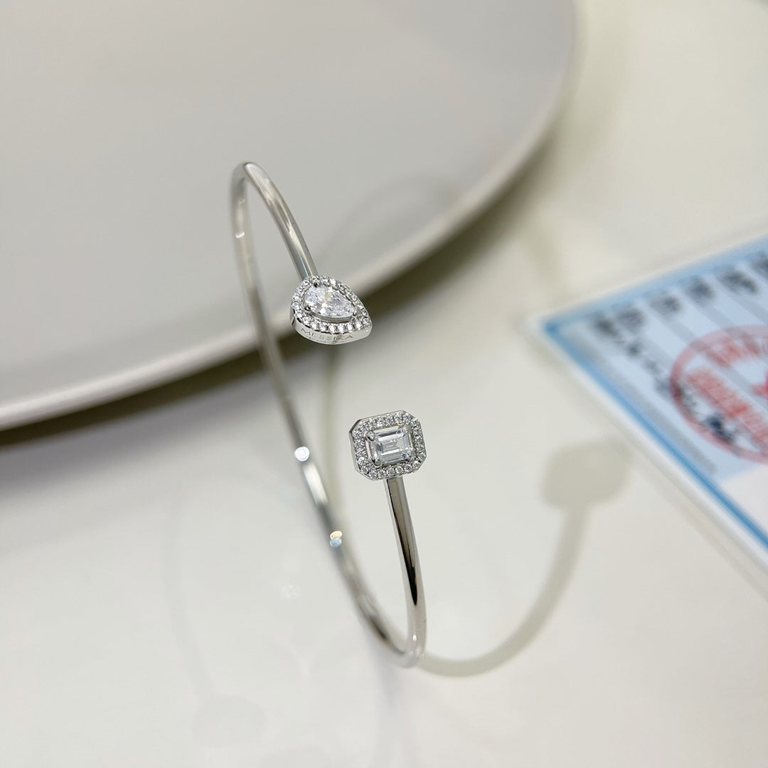 [ECHO]JONC FLEX MY TWIN TOI & MOI SILVER DIAMOND BRACELET