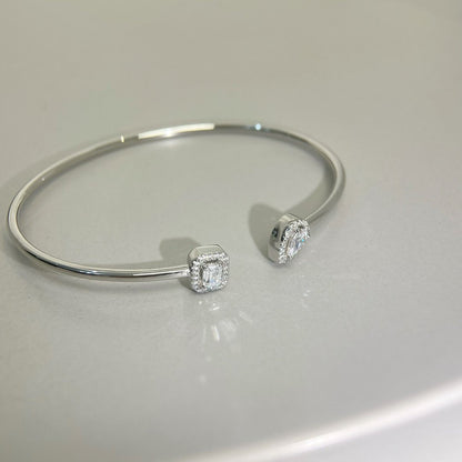 [ECHO]JONC FLEX MY TWIN TOI & MOI SILVER DIAMOND BRACELET
