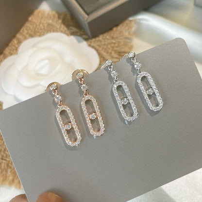 [ECHO]DORMEUSES MOVE UNO DIAMOND EARRINGS