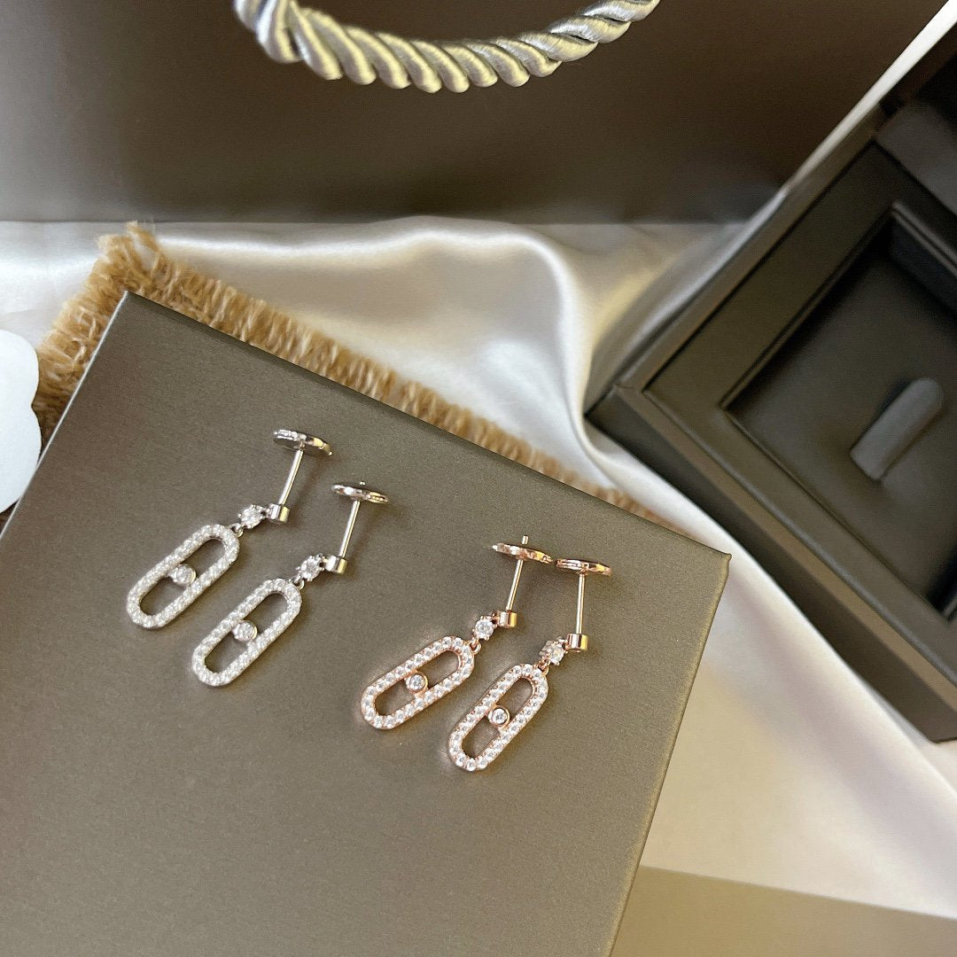 [ECHO]DORMEUSES MOVE UNO DIAMOND EARRINGS