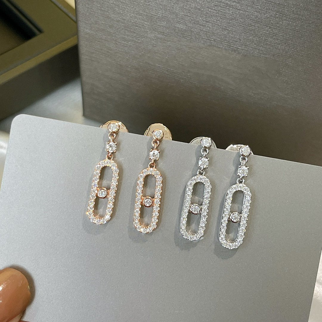 [ECHO]DORMEUSES MOVE UNO DIAMOND EARRINGS